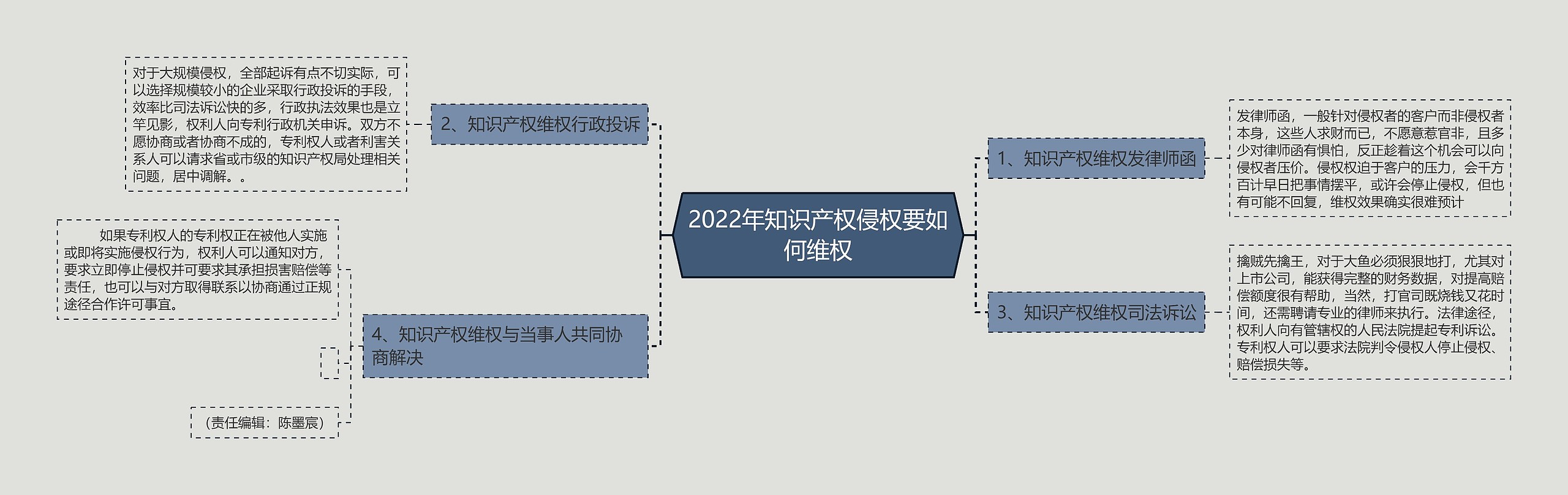 2022年知识产权侵权要如何维权思维导图