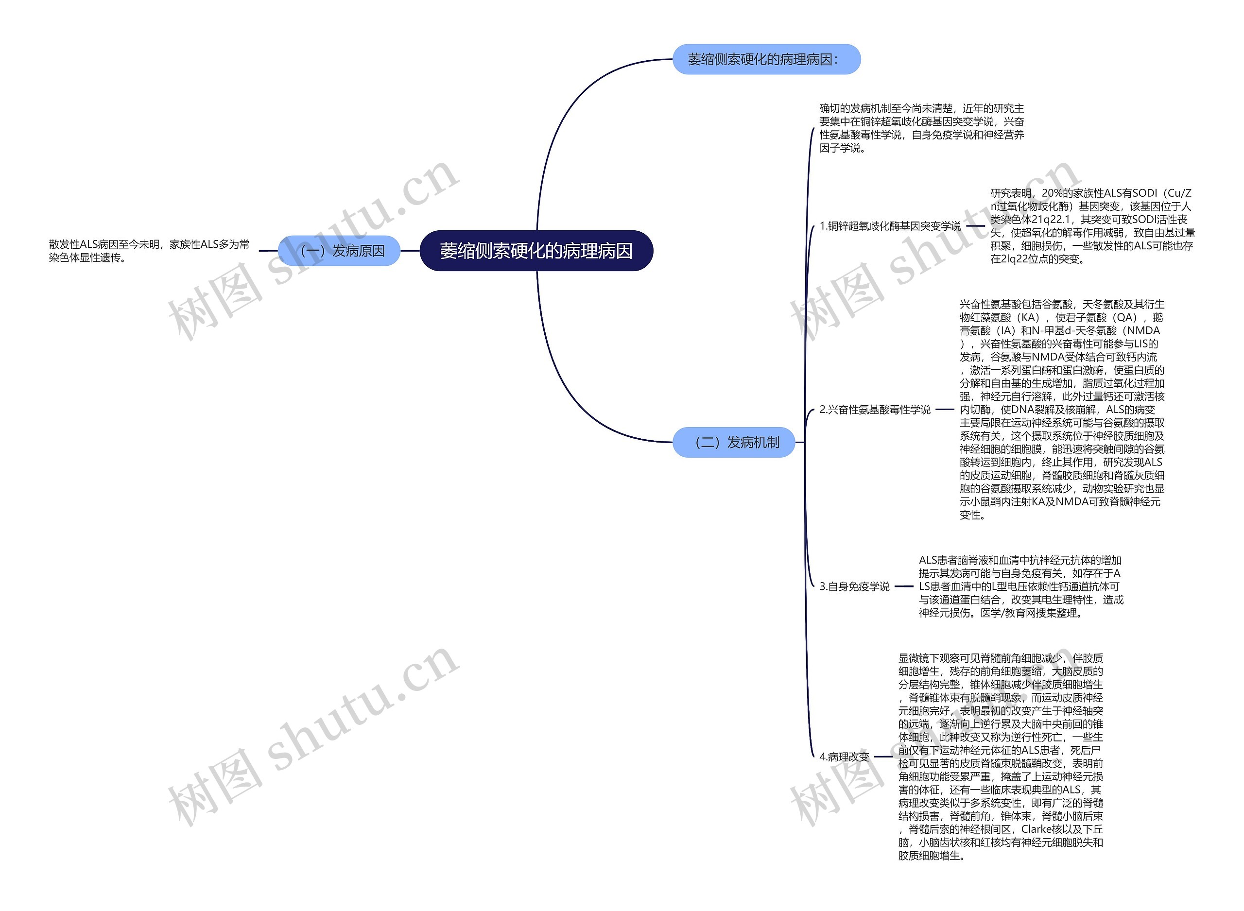 萎缩侧索硬化的病理病因思维导图