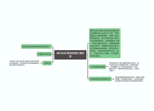 高钙血症肾病病理生理改变