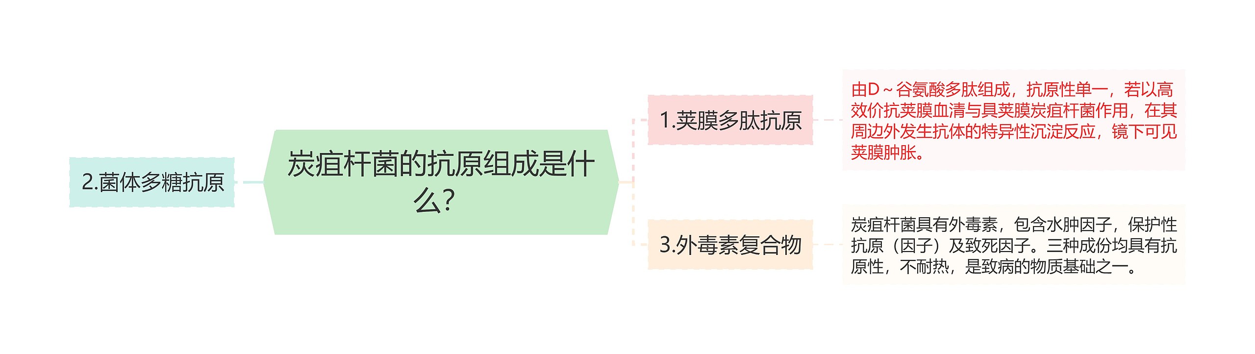 炭疽杆菌的抗原组成是什么？思维导图