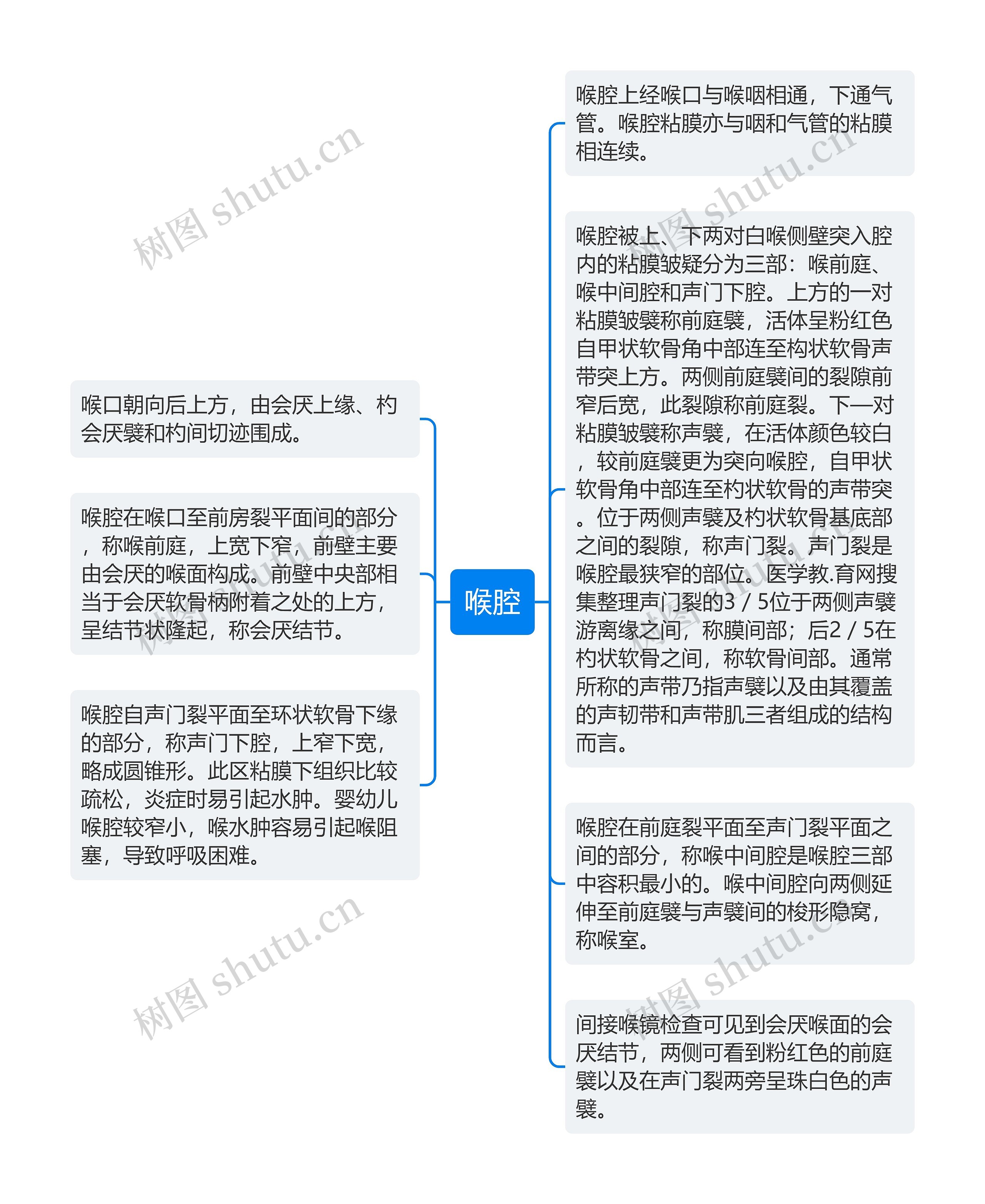 喉腔思维导图