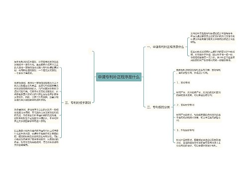 申请专利补正程序是什么