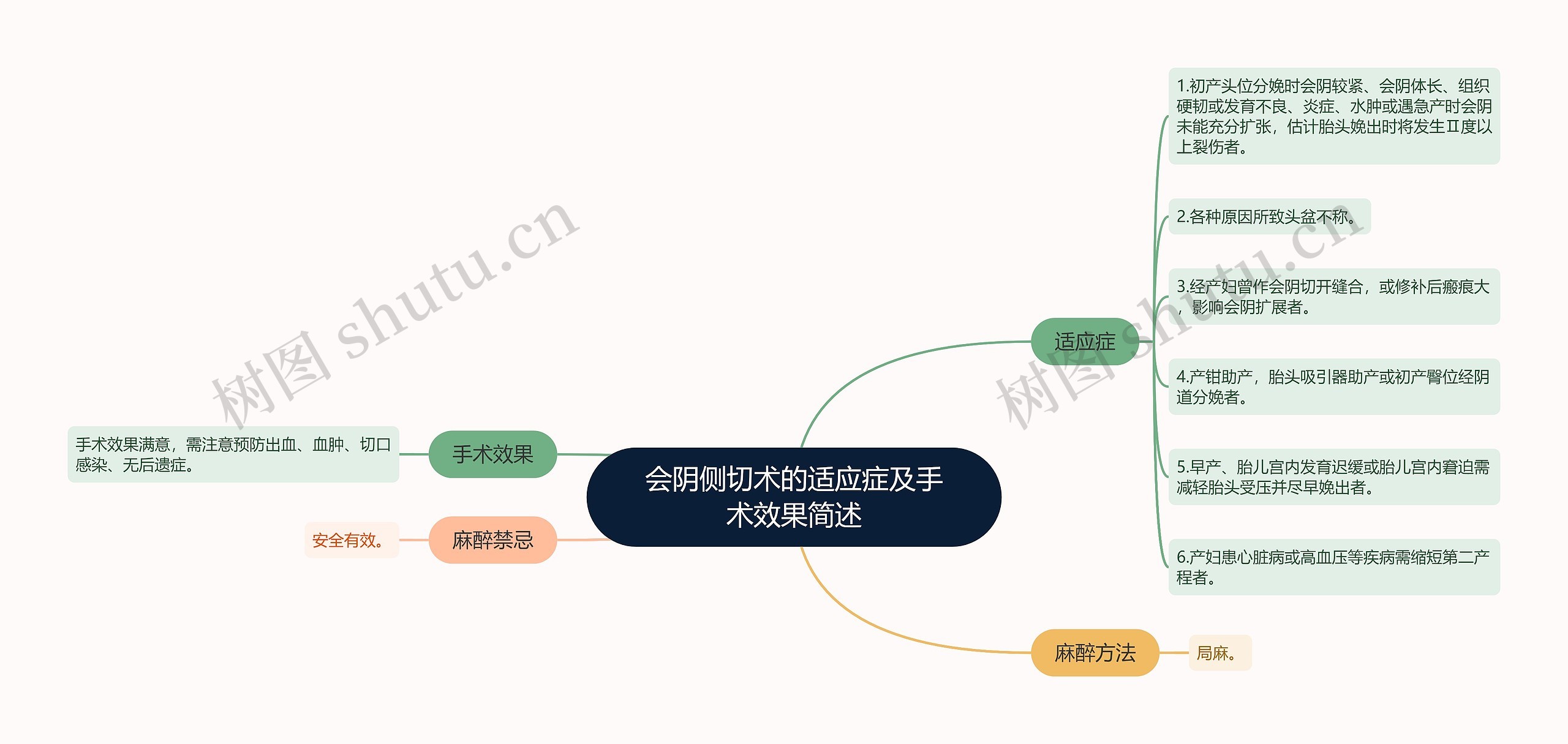 会阴侧切术的适应症及手术效果简述思维导图