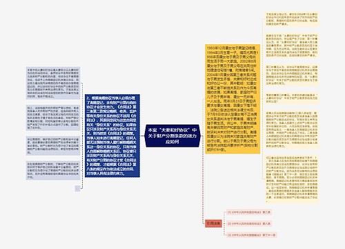 本案“夫妻和好协议”中关于财产分割条款的效力应如何