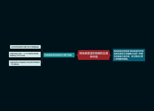 肺泡表面活性物质的生理学作用