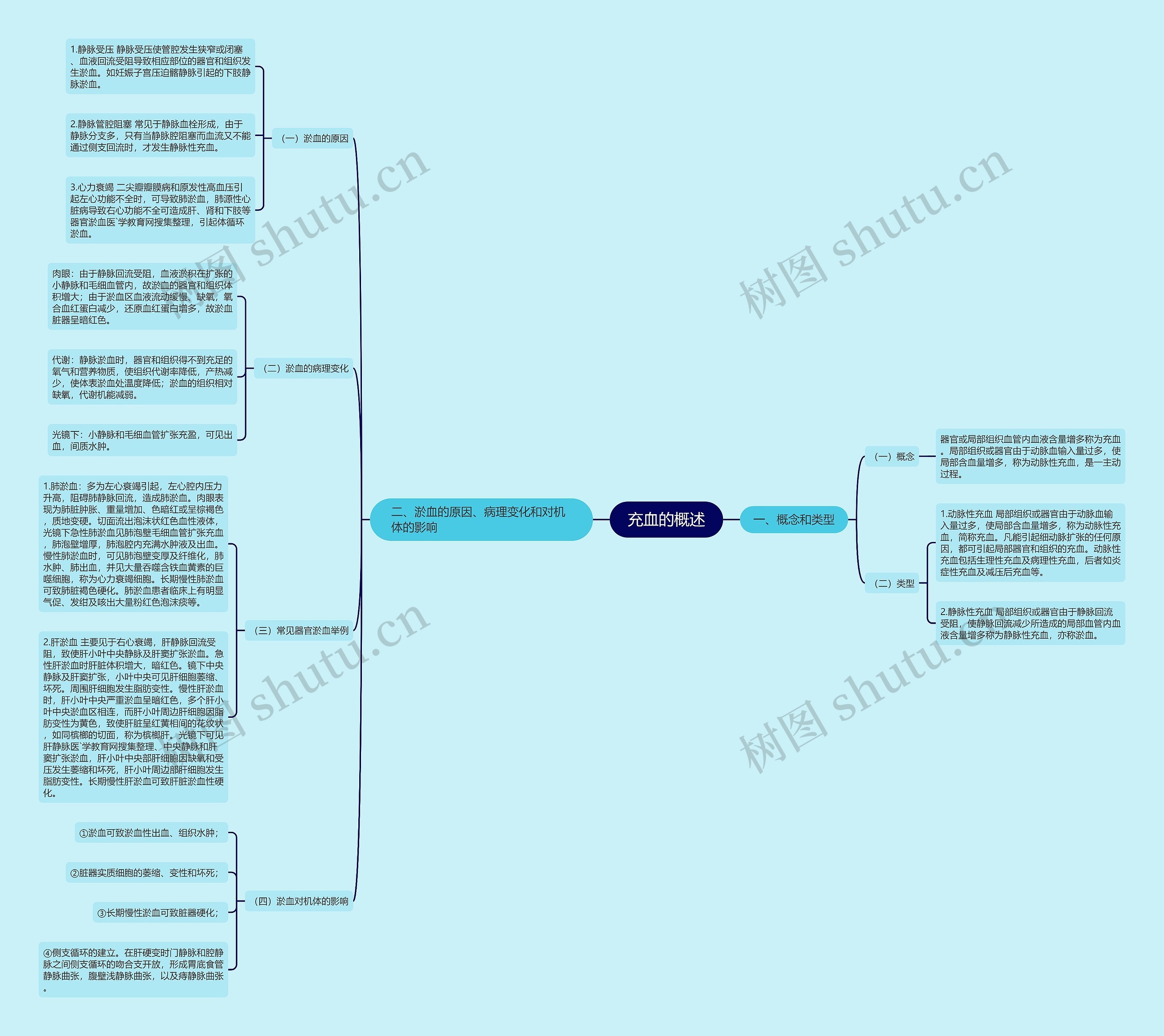 充血的概述思维导图
