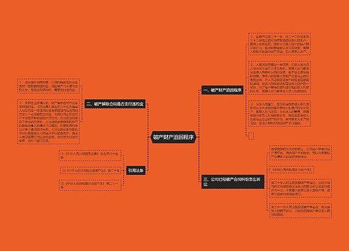 破产财产追回程序