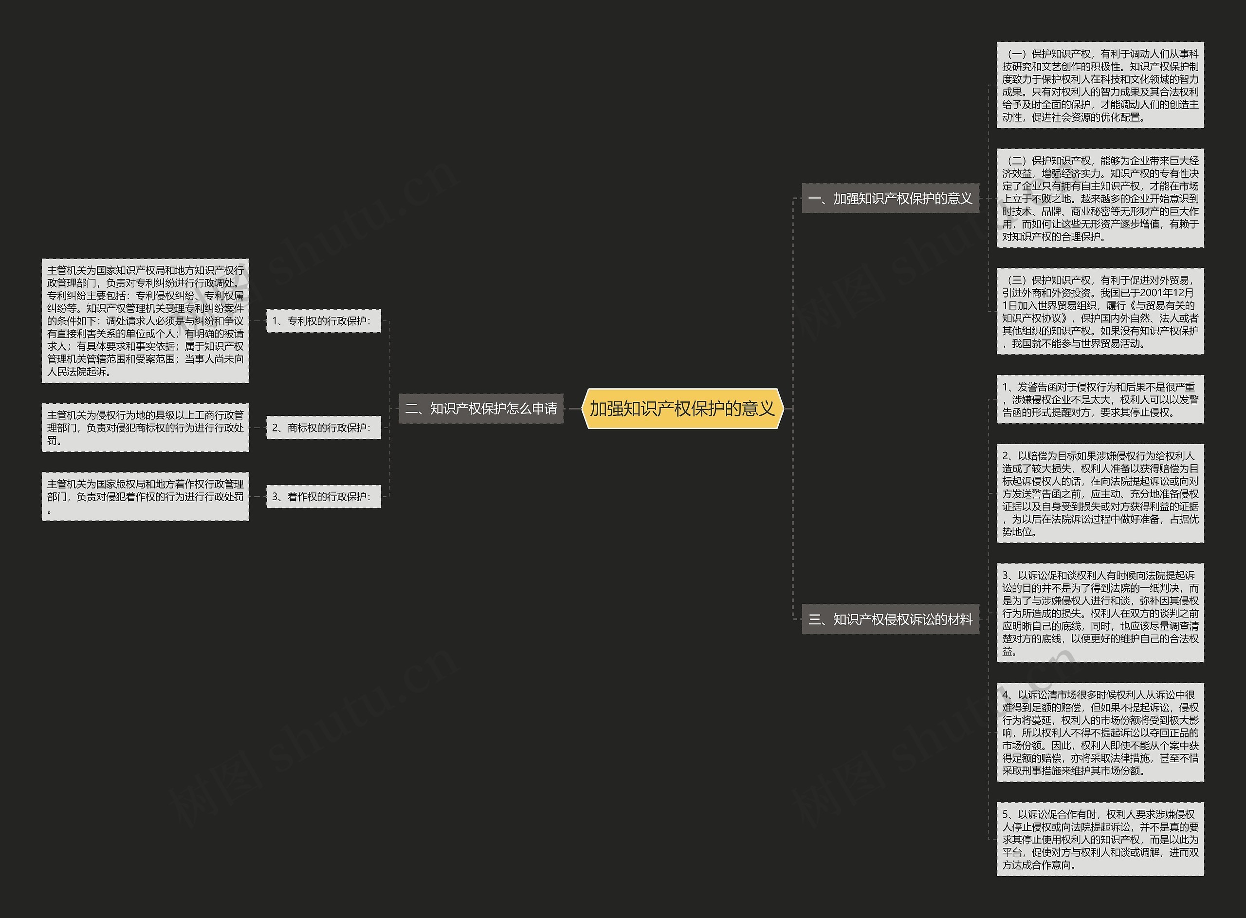 加强知识产权保护的意义思维导图