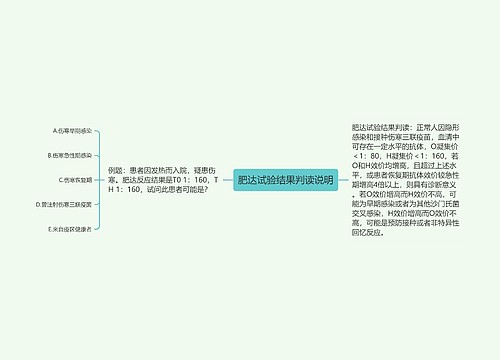 肥达试验结果判读说明