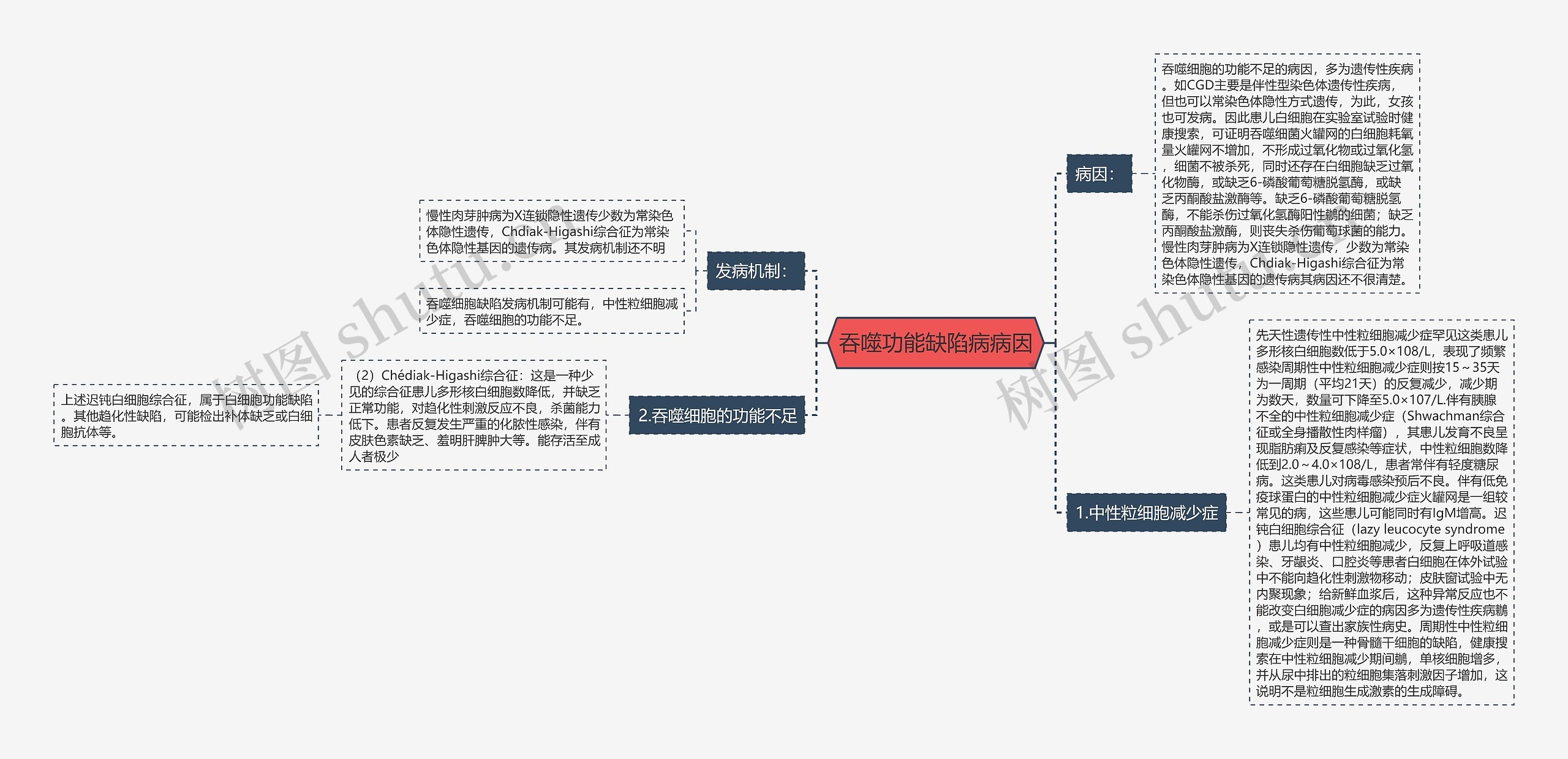 吞噬功能缺陷病病因思维导图