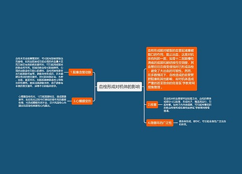 血栓形成对机体的影响