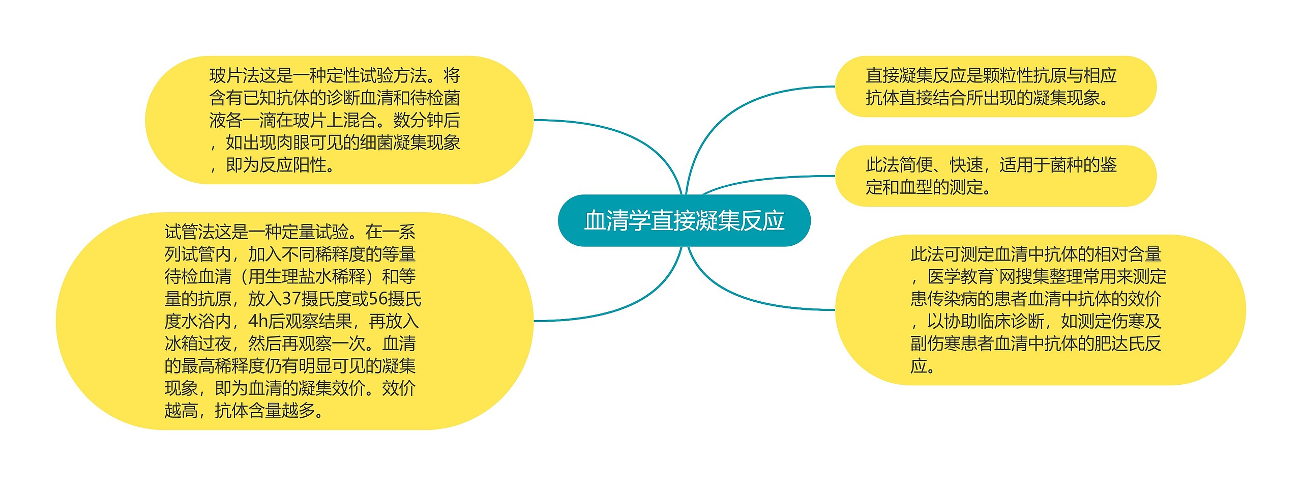 血清学直接凝集反应思维导图