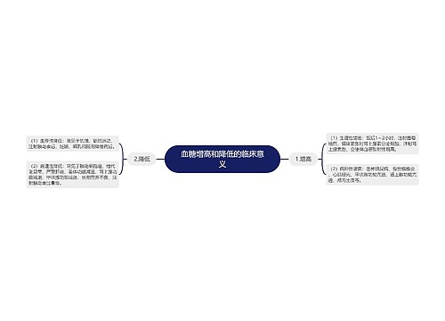 血糖增高和降低的临床意义