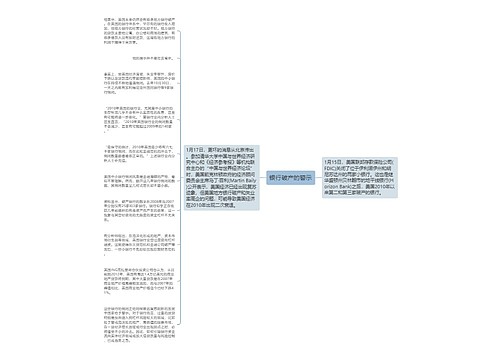 银行破产的警示