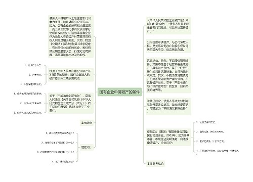 国有企业申请破产的条件