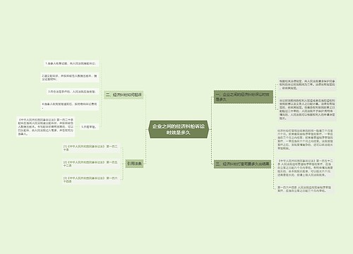 企业之间的经济纠纷诉讼时效是多久