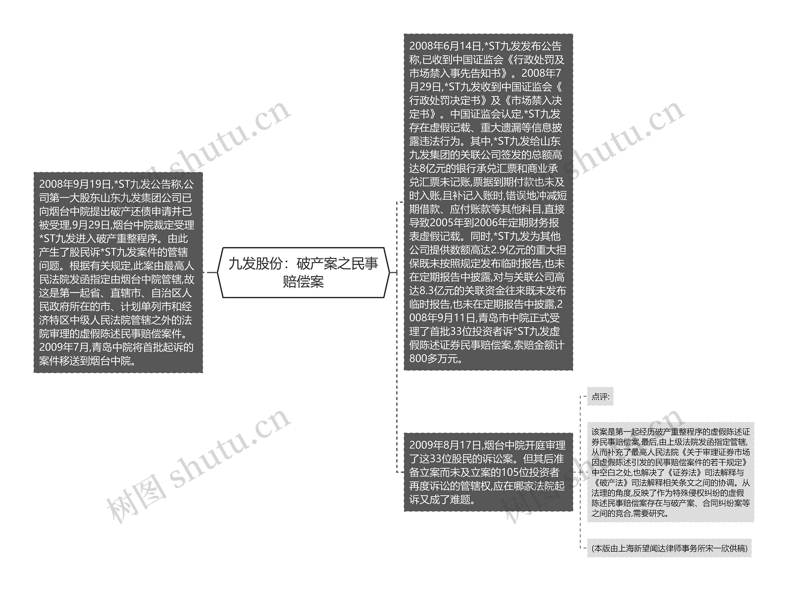 九发股份：破产案之民事赔偿案思维导图