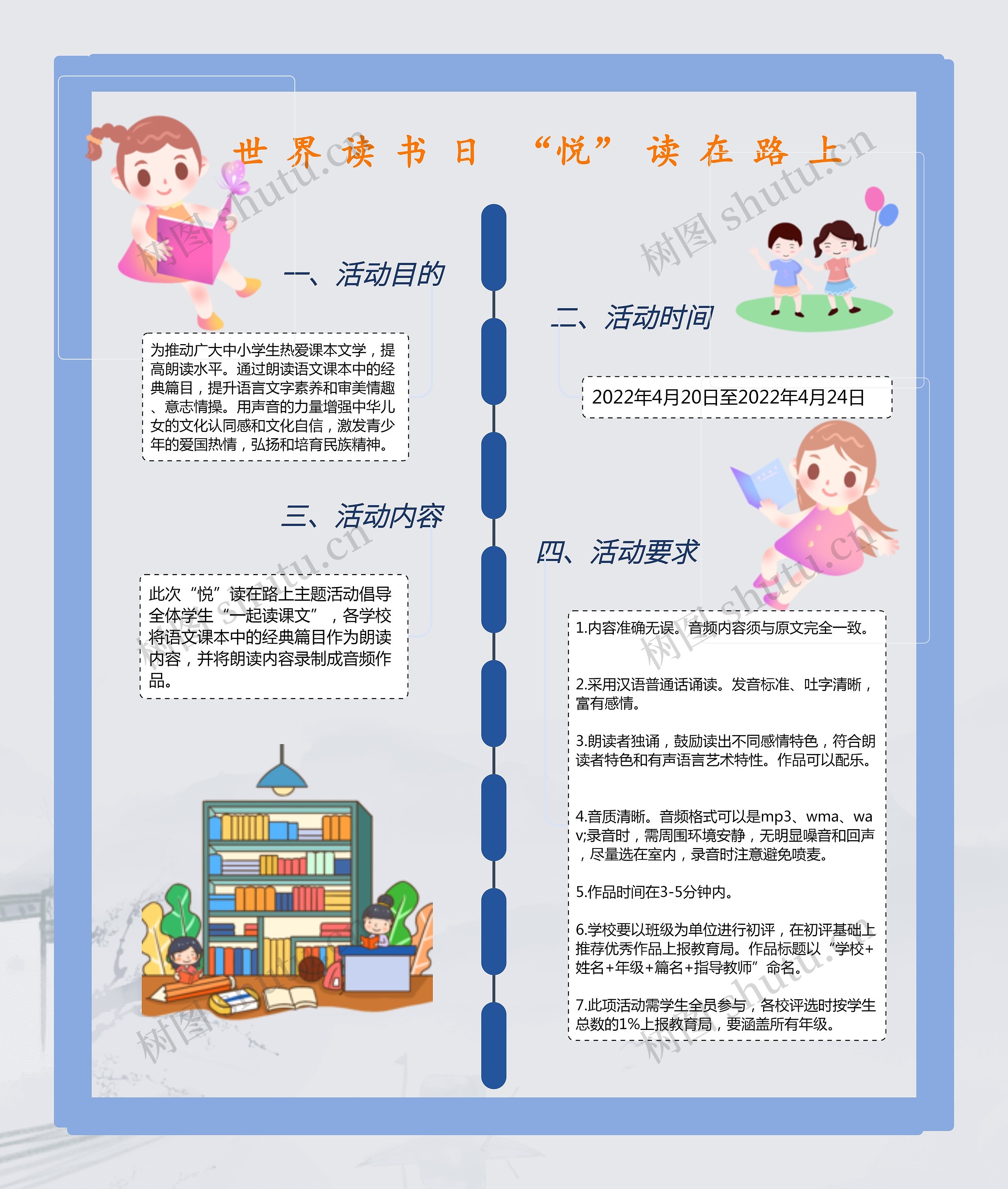 世界读书日活动方案思维导图