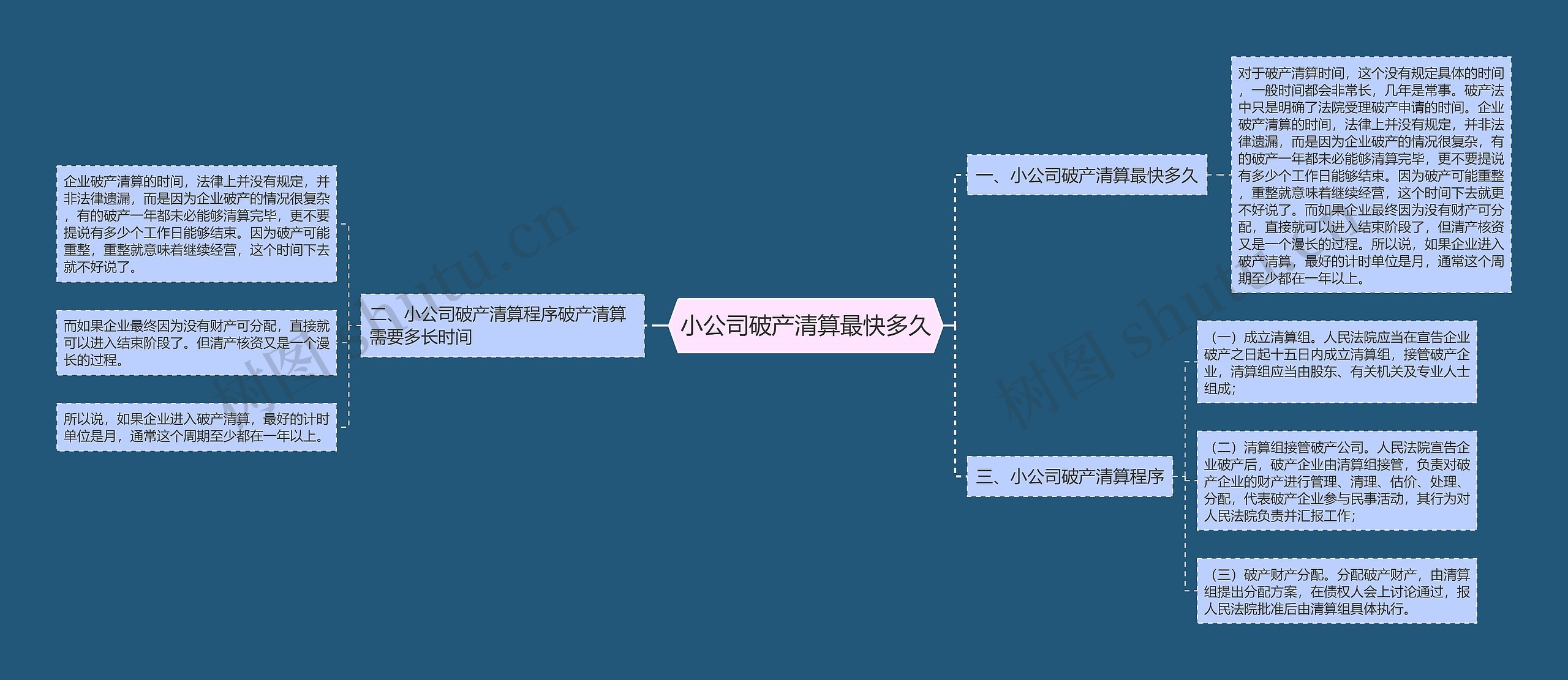 小公司破产清算最快多久思维导图