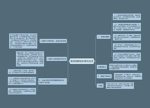 面深部解剖步骤与方法