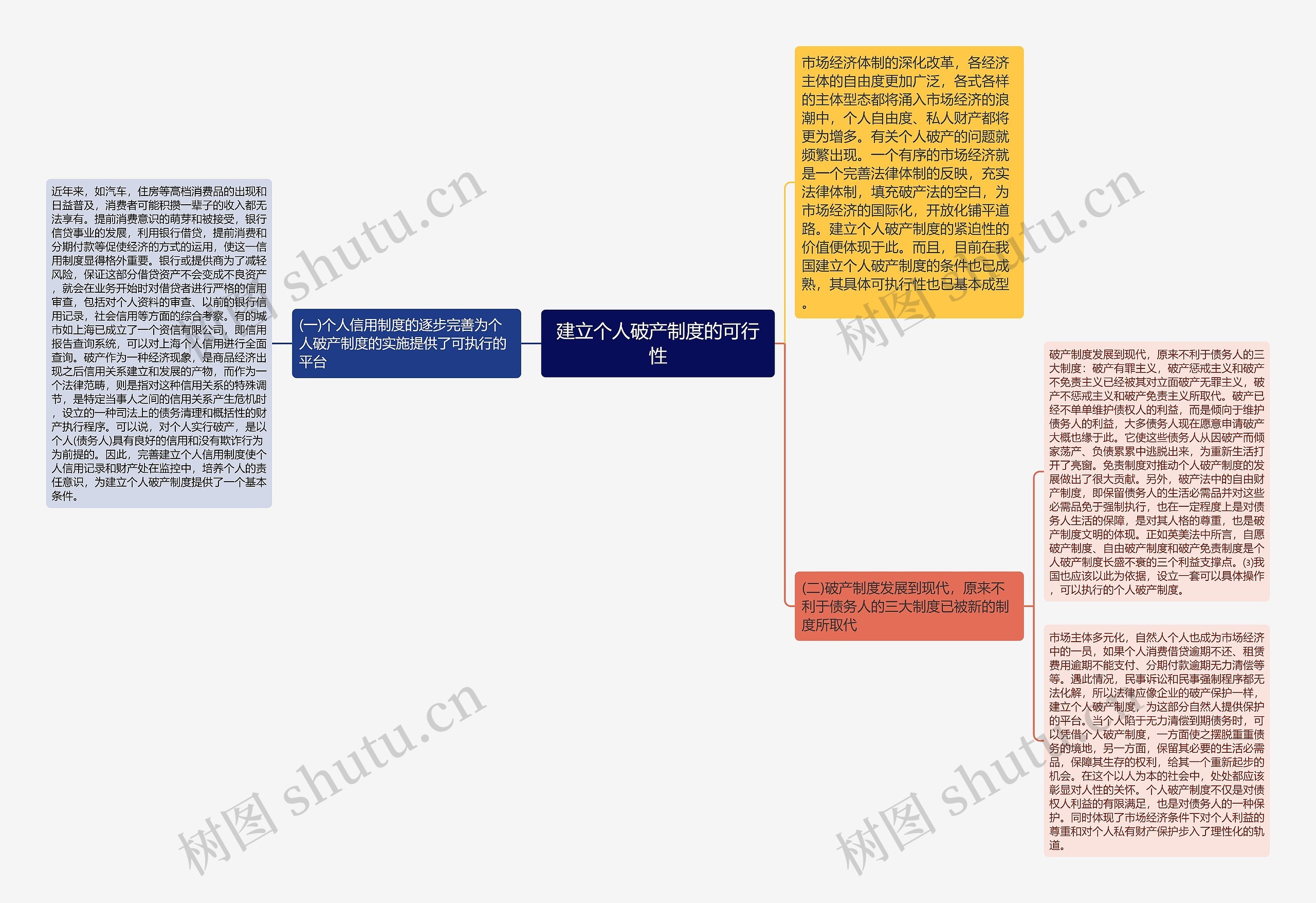 建立个人破产制度的可行性思维导图