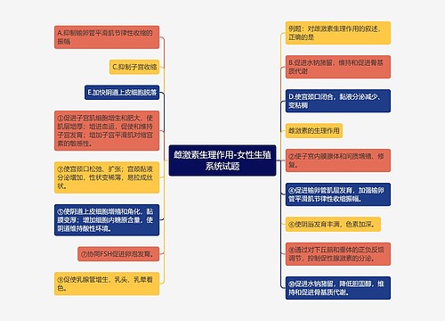 雌激素生理作用-女性生殖系统试题