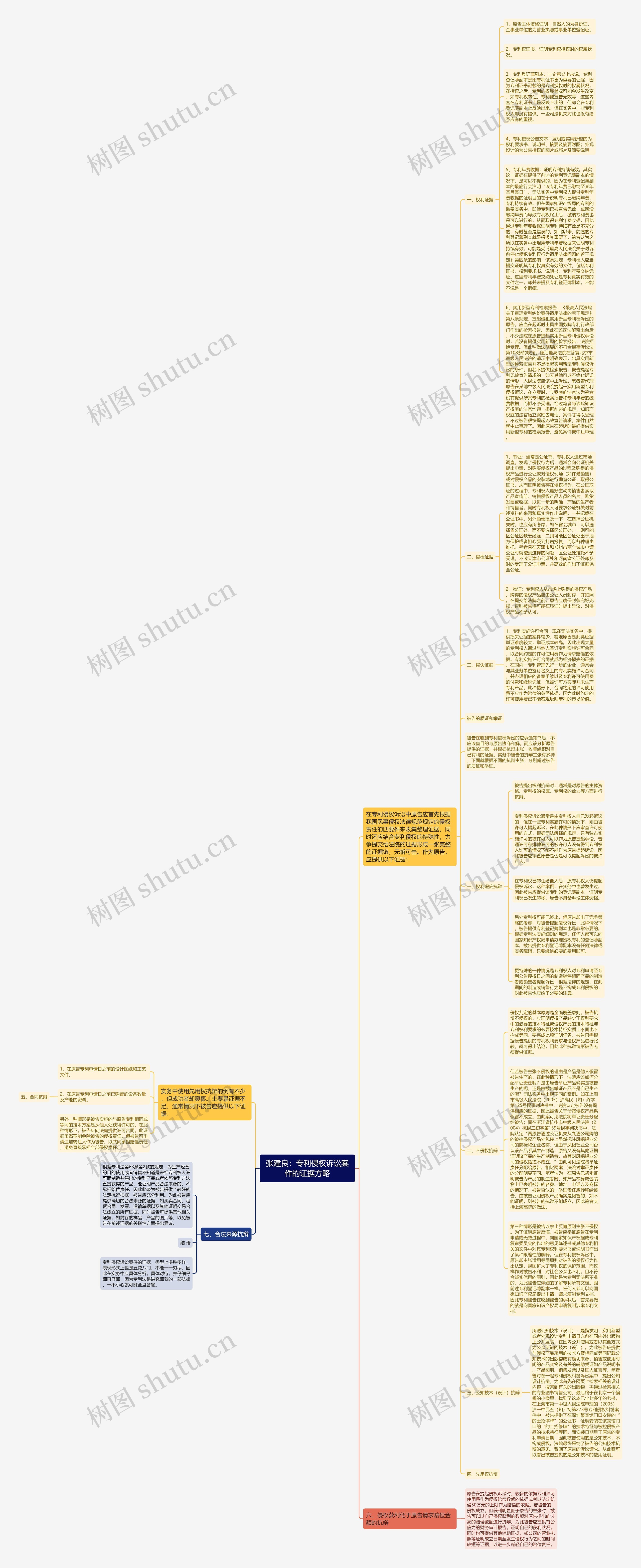 张建良：专利侵权诉讼案件的证据方略思维导图