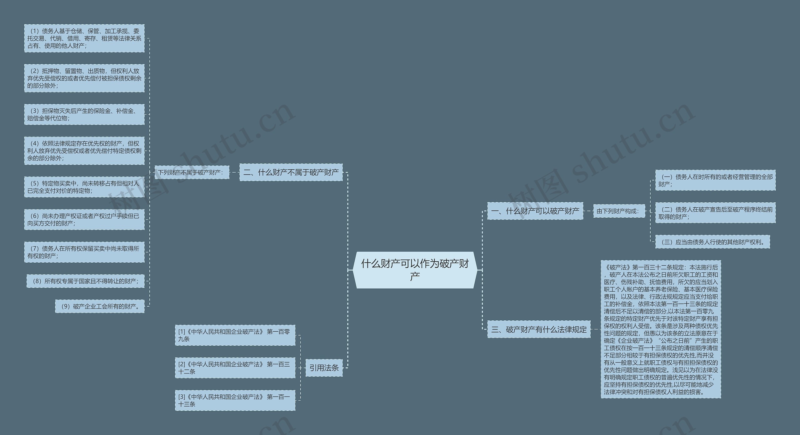 什么财产可以作为破产财产思维导图