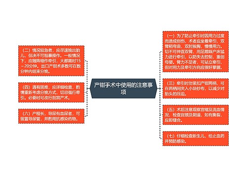 产钳手术中使用的注意事项