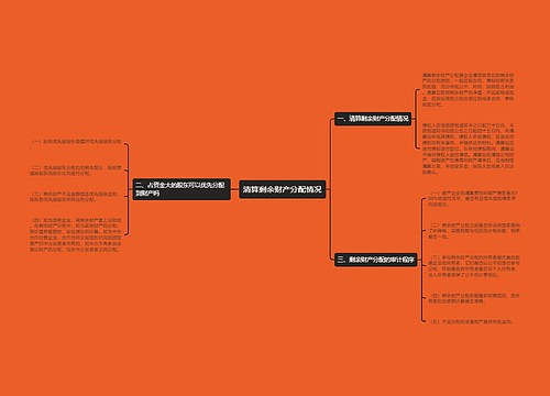 清算剩余财产分配情况