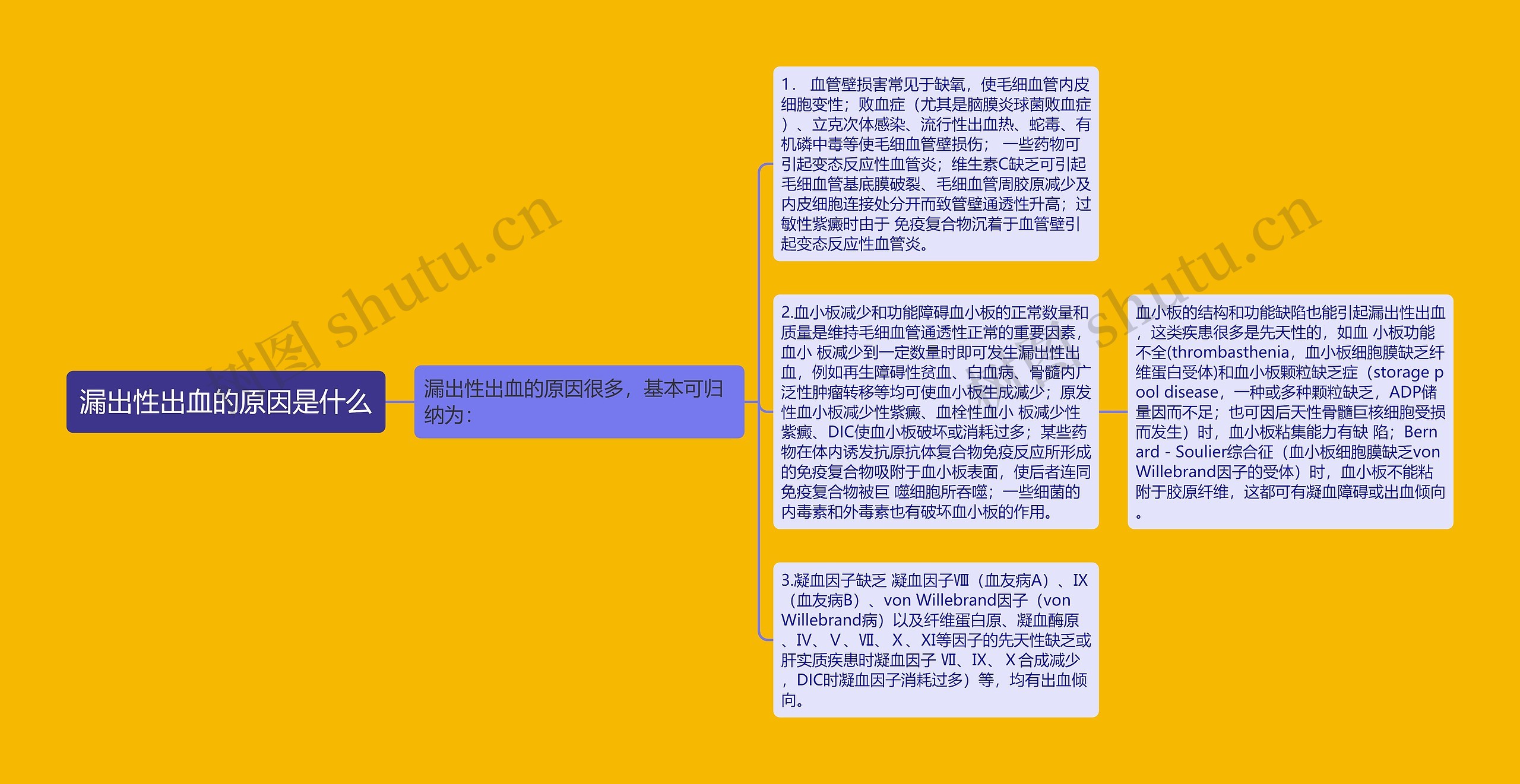 漏出性出血的原因是什么思维导图