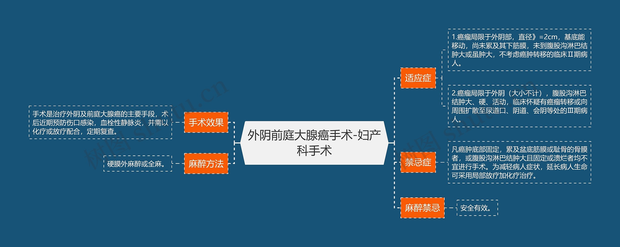 外阴前庭大腺癌手术-妇产科手术思维导图