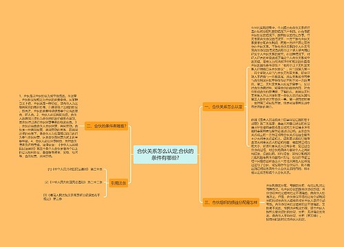 合伙关系怎么认定,合伙的条件有哪些?