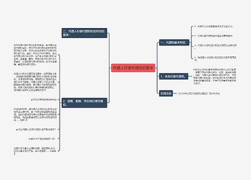 代理人行使代理权的要求