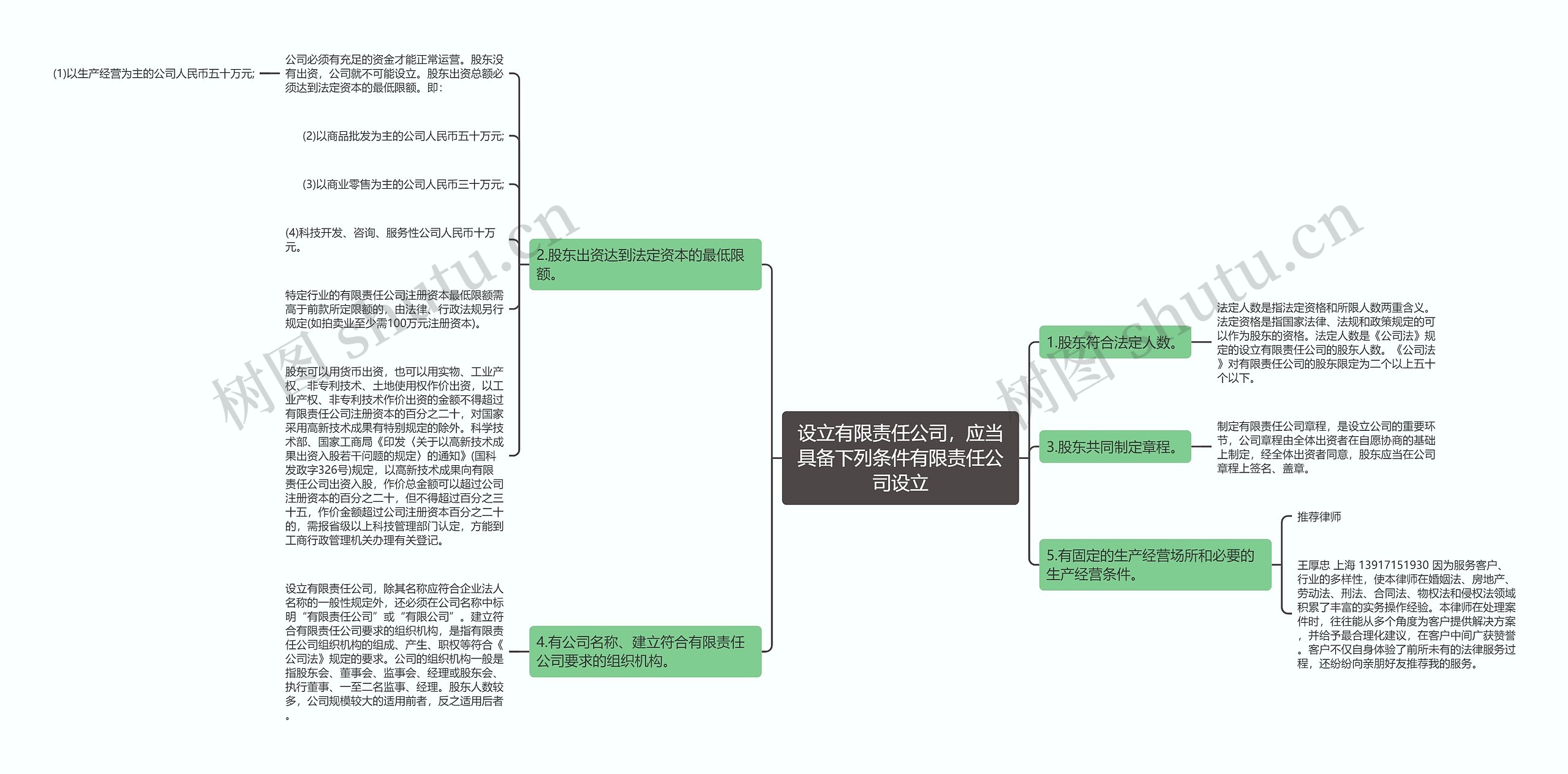 设立有限责任公司，应当具备下列条件有限责任公司设立思维导图