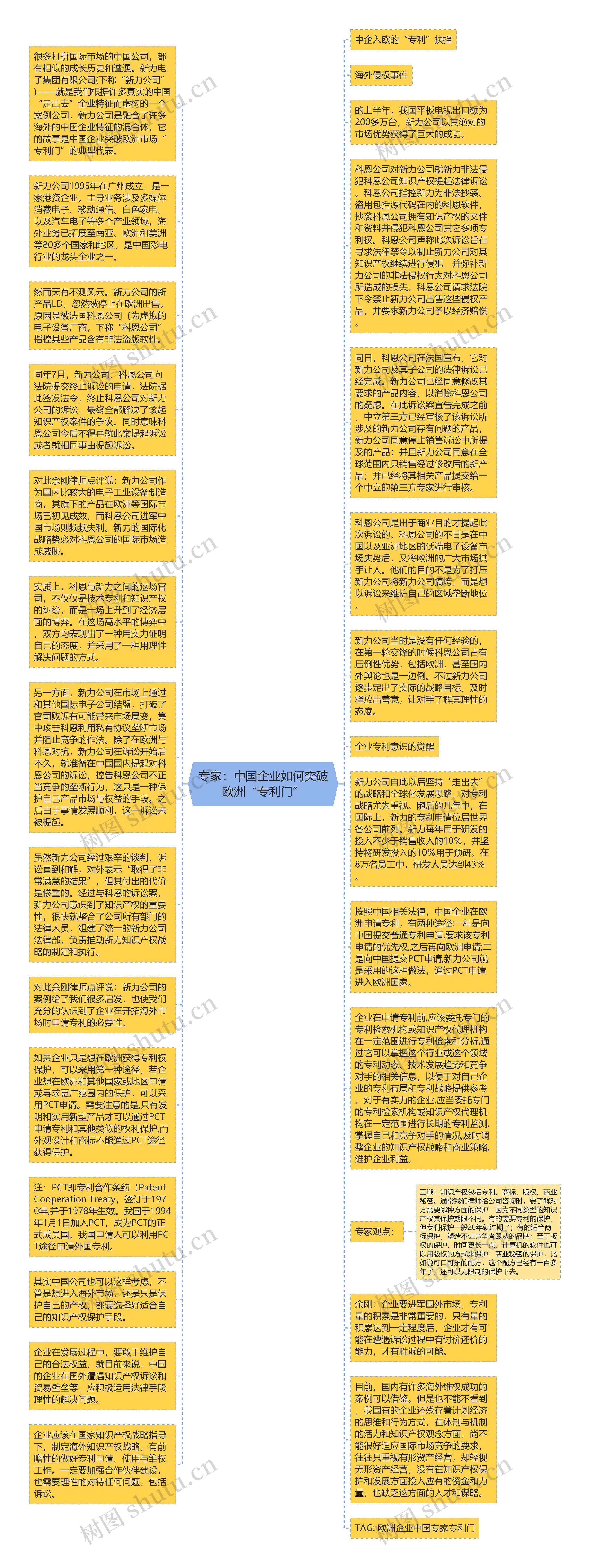 专家：中国企业如何突破欧洲“专利门”思维导图