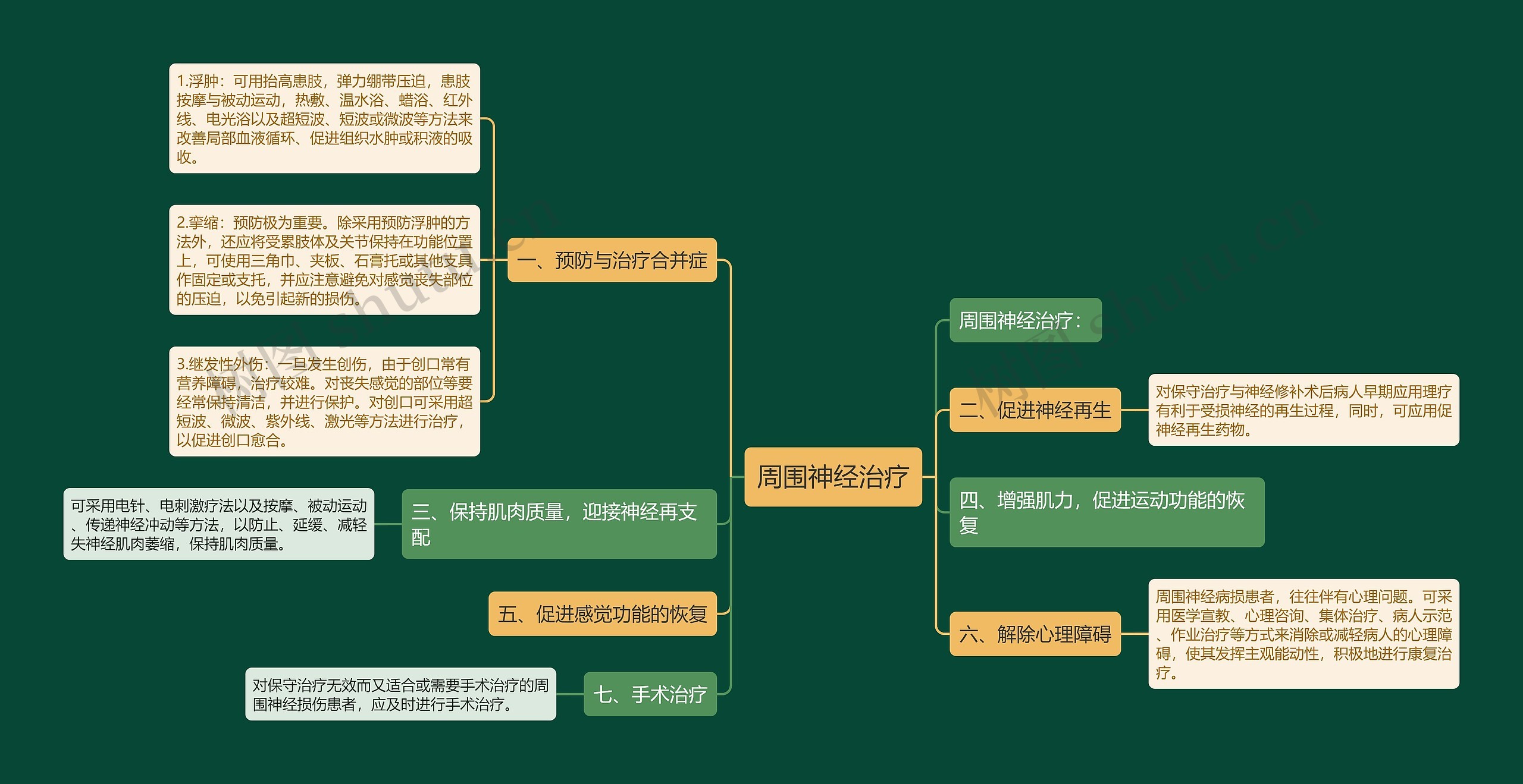 周围神经治疗思维导图