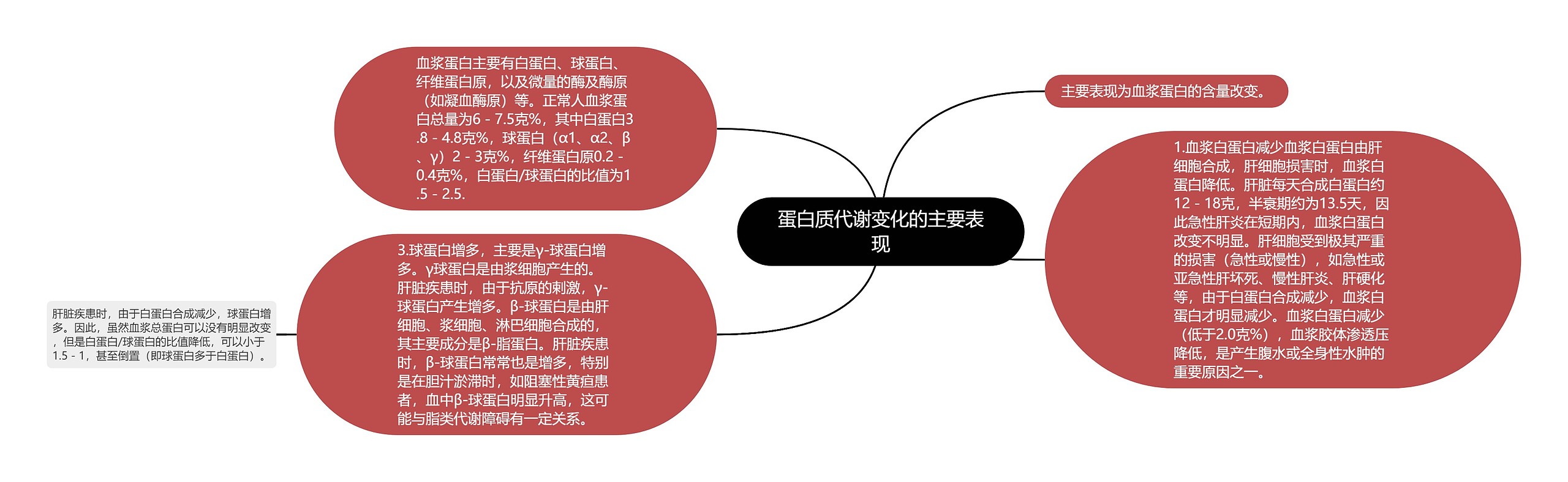 蛋白质代谢变化的主要表现思维导图