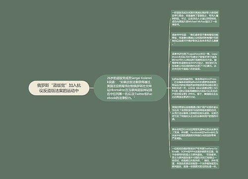 俄罗斯“盗版党”加入抗议反盗版法案的运动中