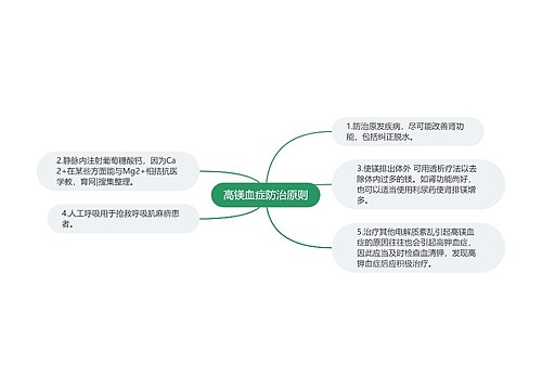 高镁血症防治原则