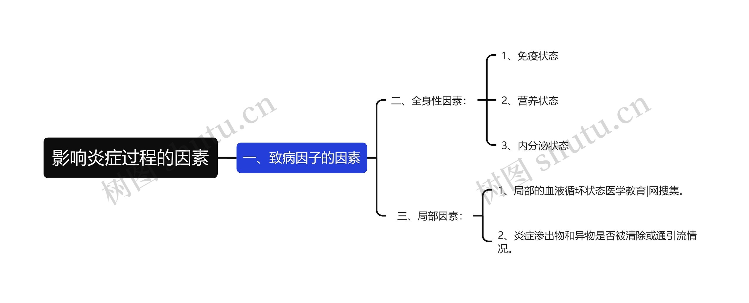 影响炎症过程的因素思维导图