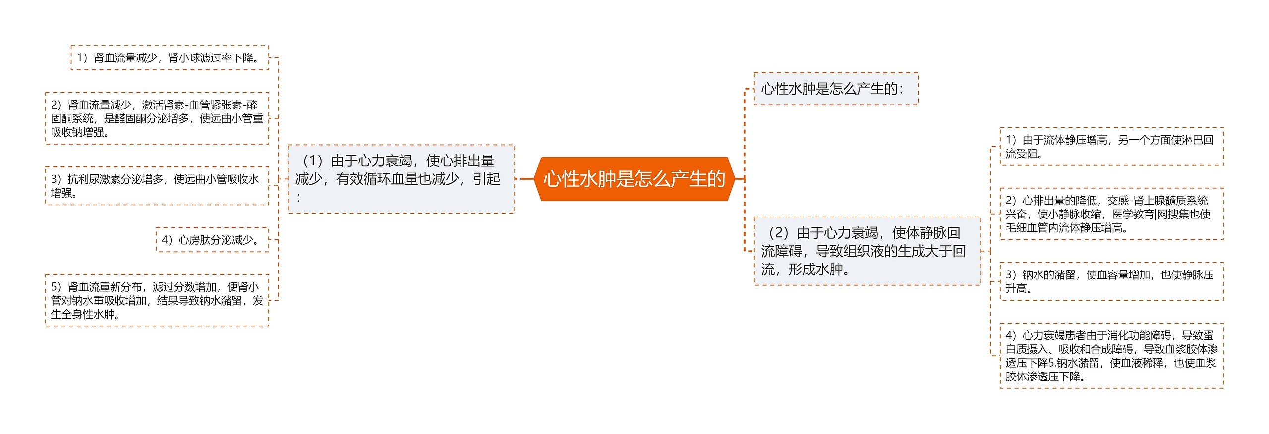 心性水肿是怎么产生的思维导图