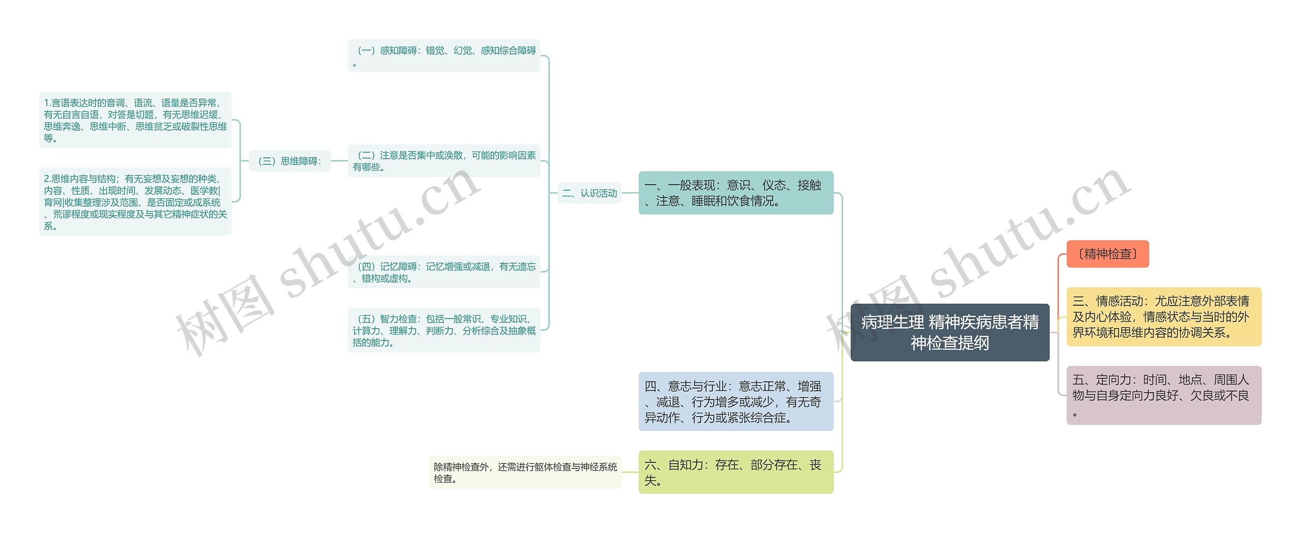 病理生理 精神疾病患者精神检查提纲