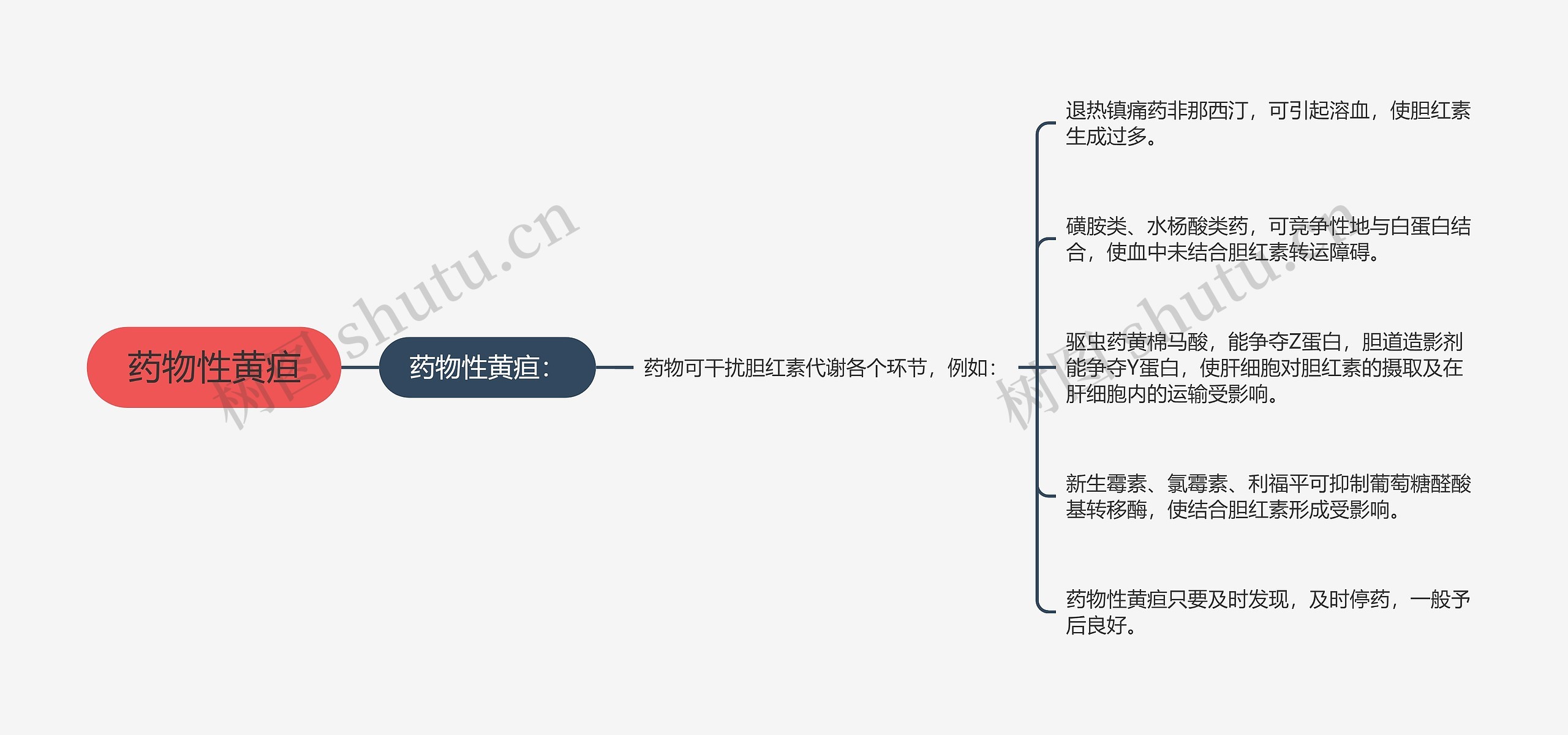 药物性黄疸思维导图