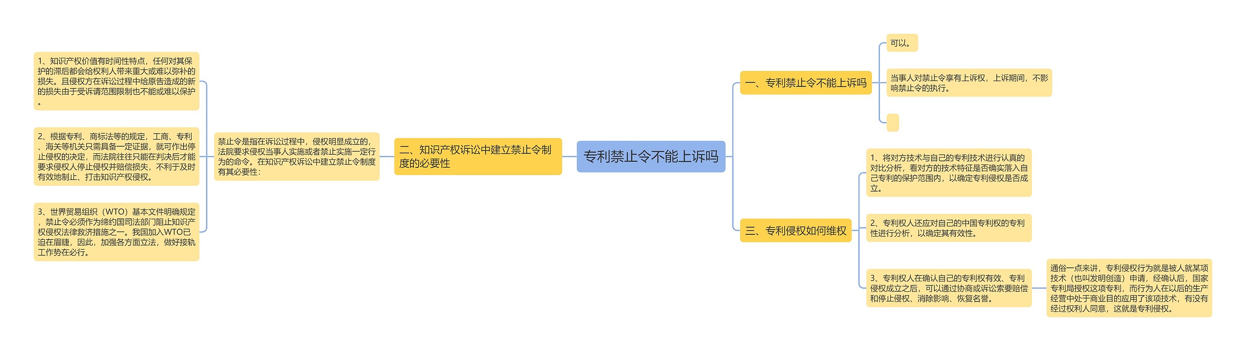 专利禁止令不能上诉吗思维导图