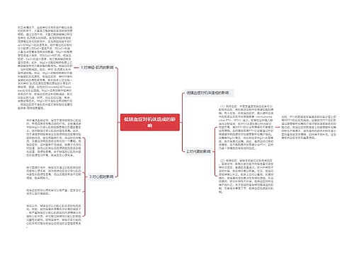 低镁血症对机体造成的影响