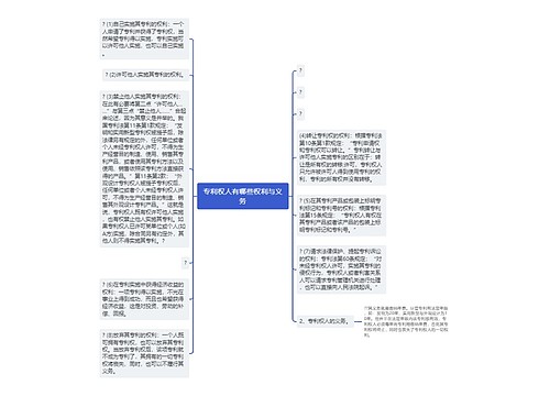 专利权人有哪些权利与义务