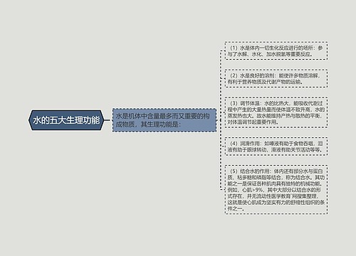 水的五大生理功能