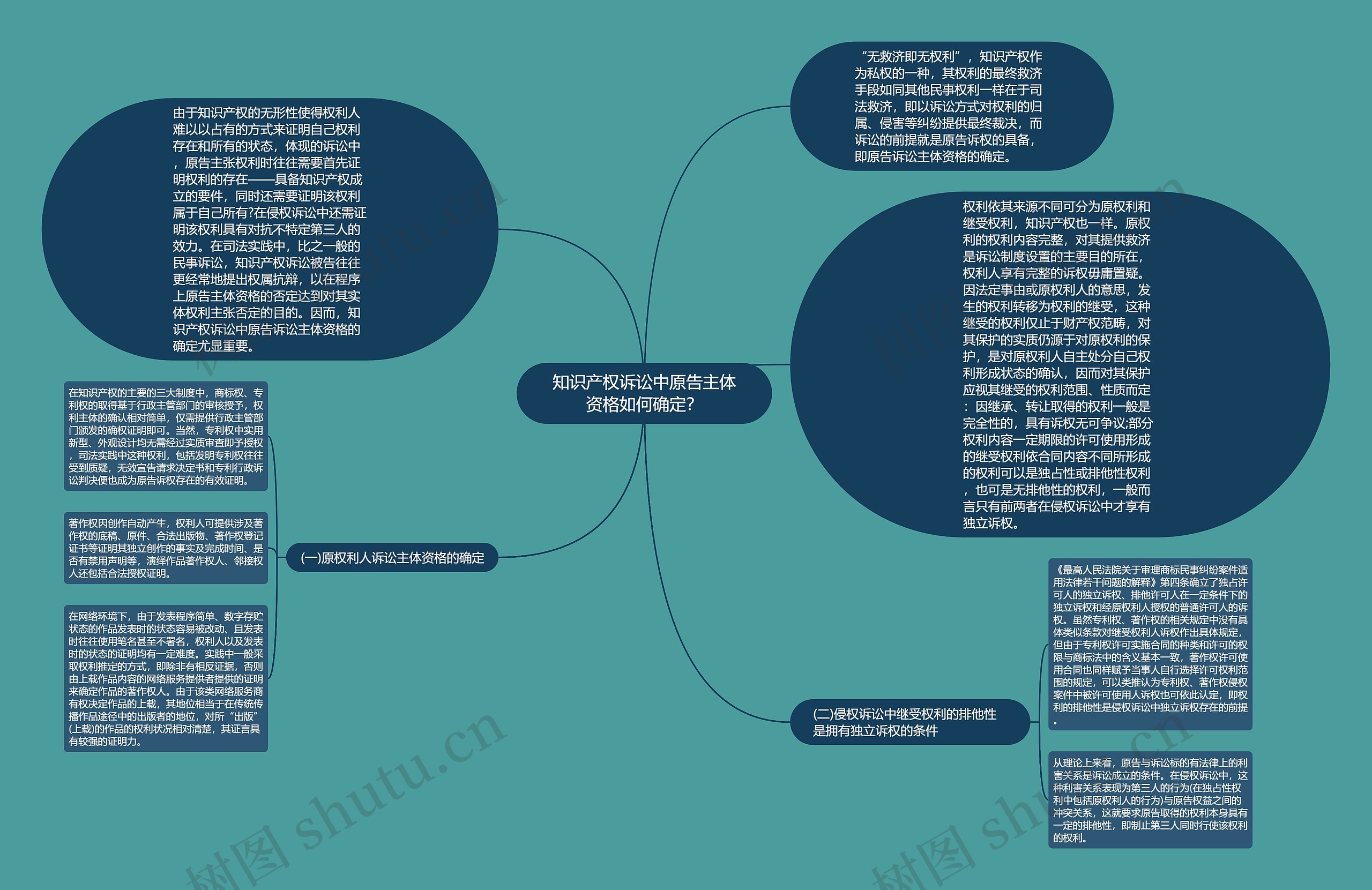 知识产权诉讼中原告主体资格如何确定？思维导图