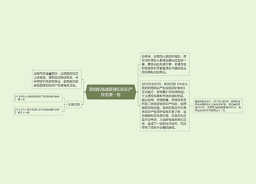 昆明机场查获侵犯知识产权名表一批